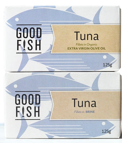Good Fish Tuna in Organic Extra Virgin Olive Oil Tin (BPA Free) 120g