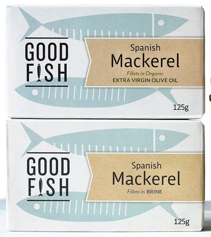 Good Fish Spanish Mackerel in Extra Virgin Olive Oil 125g Tin  BPA FREE